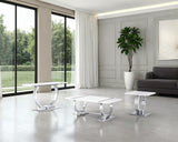 Horve Silver/White Coffee Table