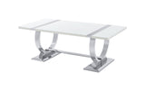 Horve Silver/White Coffee Table