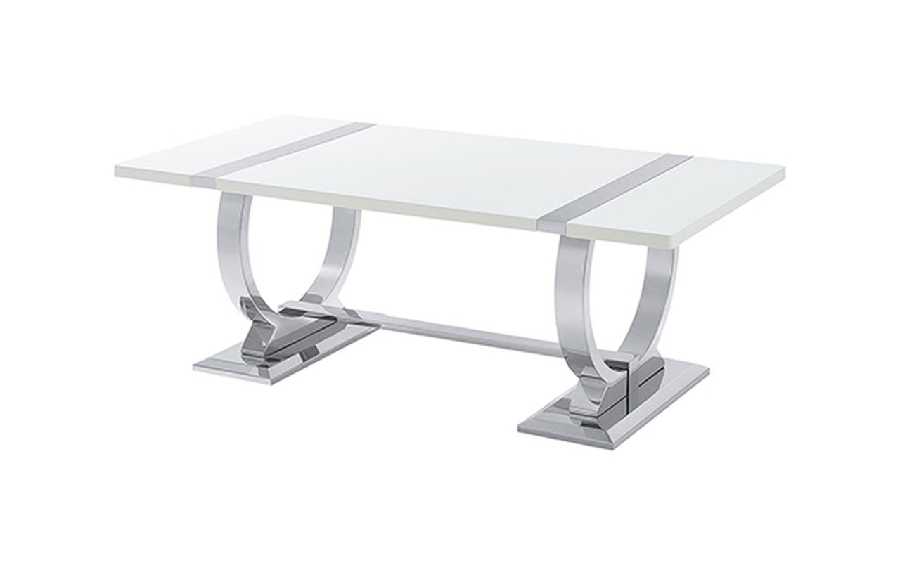 Horve Silver/White Coffee Table