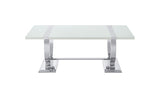 Horve Silver/White Coffee Table