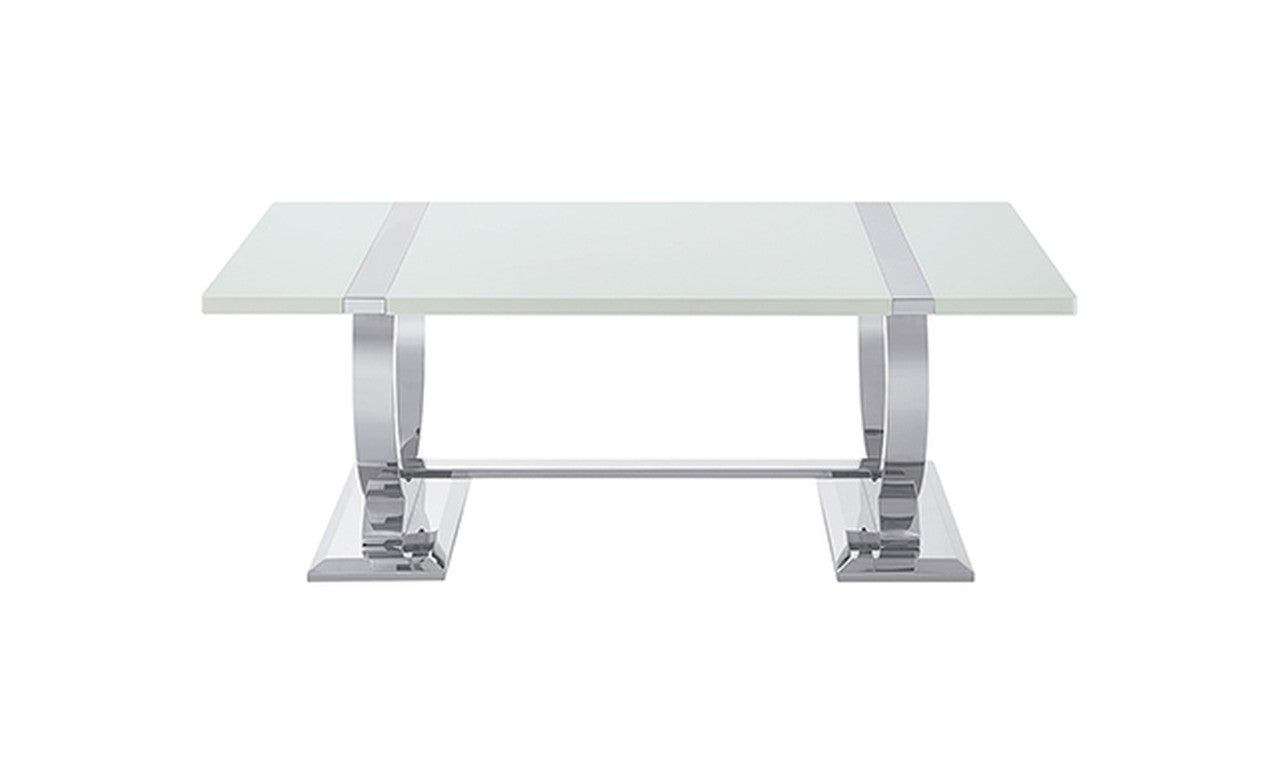 Horve Silver/White Coffee Table
