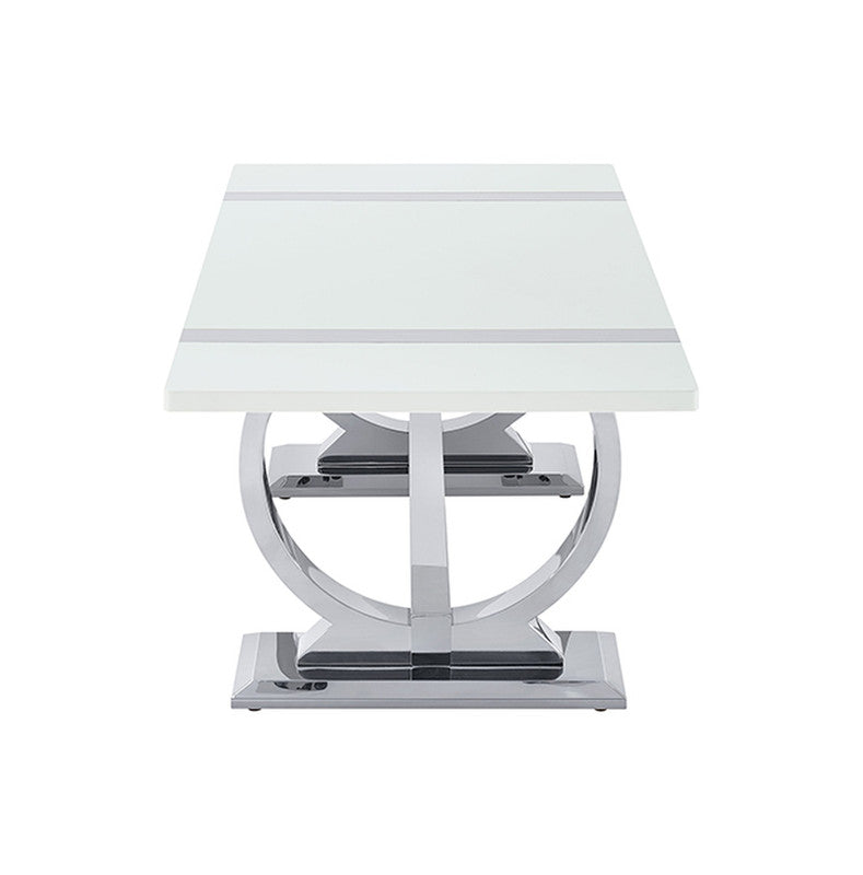 Horve Silver/White Coffee Table