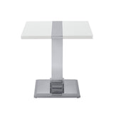 Horve Silver/White End Table