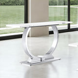 Horve Silver/White Sofa Table