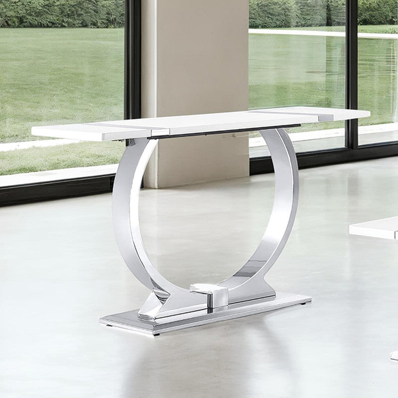 Horve Silver/White Sofa Table