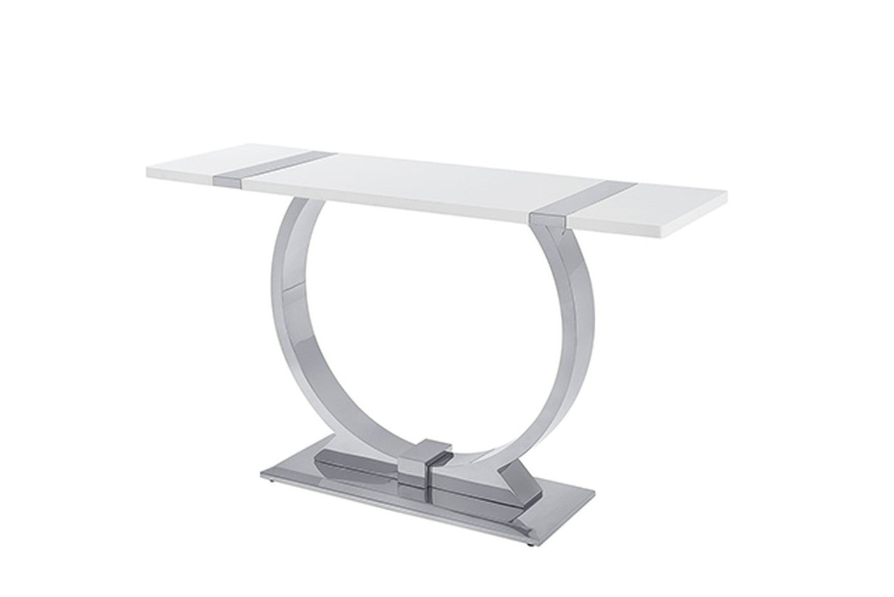 Horve Silver/White Sofa Table