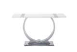 Horve Silver/White Sofa Table