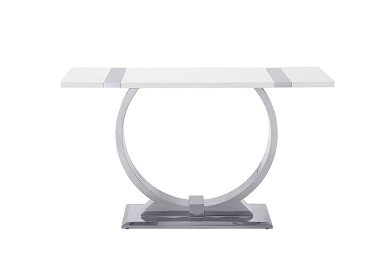 Horve Silver/White Sofa Table