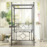 Hosta Black Twin Platform Bed - Ornate Home