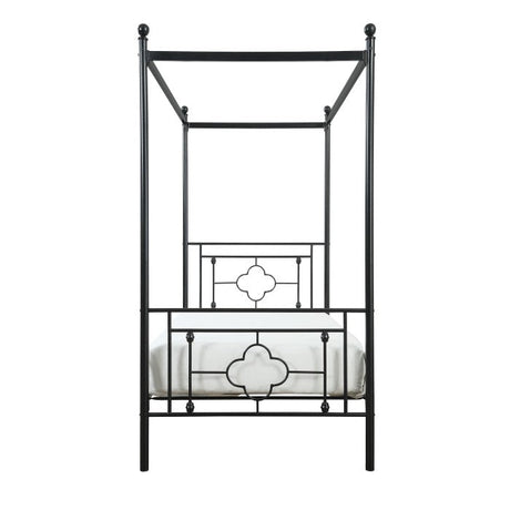 Hosta Black Twin Platform Bed - Ornate Home