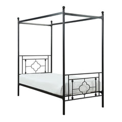 Hosta Black Twin Platform Bed - Ornate Home