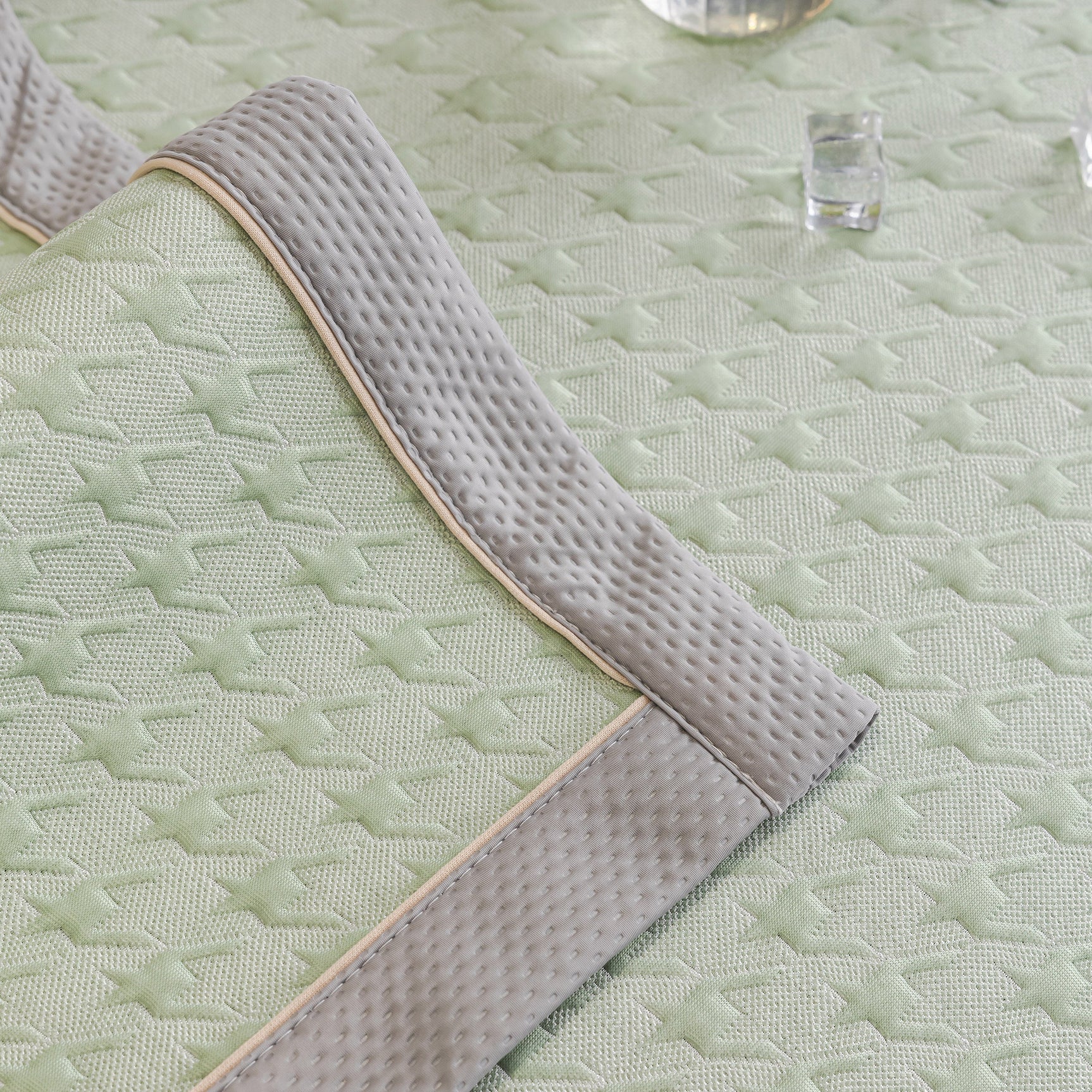 Houndstooth Ice Silk Breathable Sofa Cover, Modern Non-Slip Summer Couch Protector - Ornate Home