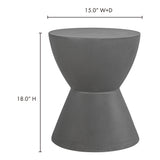 Hourglass Dark Grey Outdoor Stool - Ornate Home