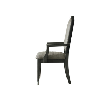 House Beatrice Arm Chair in Charcoal (Set of 2) 68813 - Ornate Home
