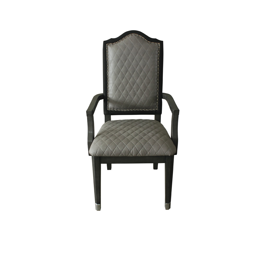 House Beatrice Arm Chair in Charcoal (Set of 2) 68813 - Ornate Home