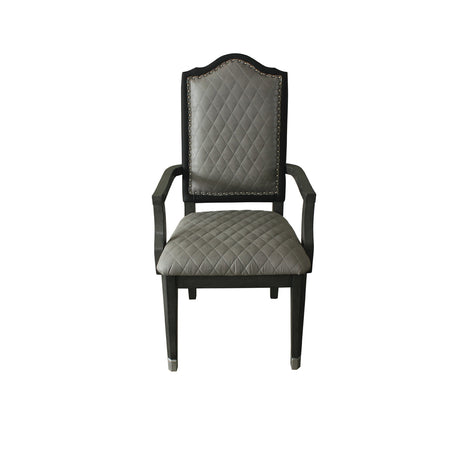 House Beatrice Arm Chair in Charcoal (Set of 2) 68813 - Ornate Home