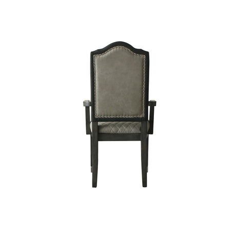 House Beatrice Arm Chair in Charcoal (Set of 2) 68813 - Ornate Home