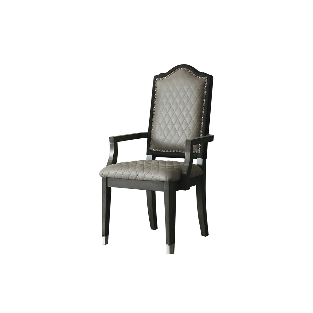 House Beatrice Arm Chair in Charcoal (Set of 2) 68813 - Ornate Home