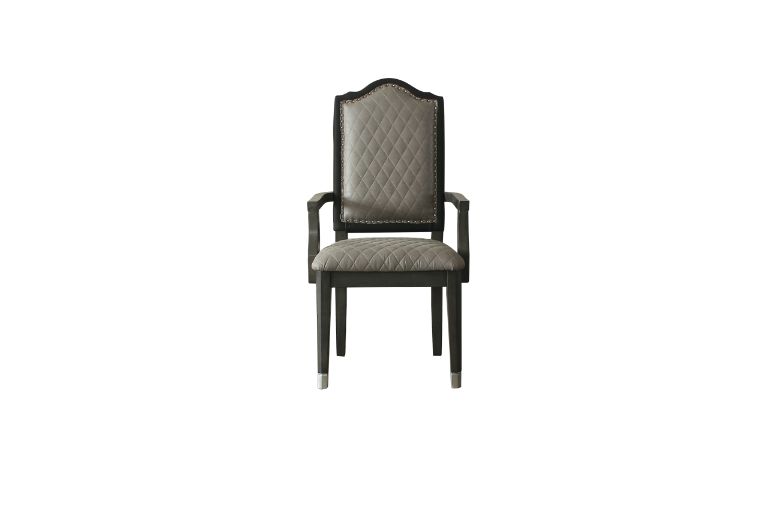House Beatrice Arm Chair in Charcoal (Set of 2) 68813 - Ornate Home