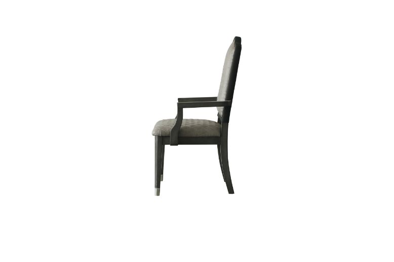 House Beatrice Arm Chair in Charcoal (Set of 2) 68813 - Ornate Home