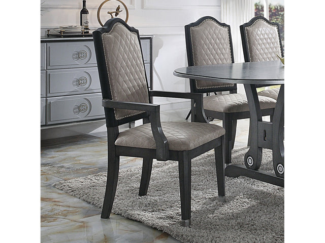 House Beatrice Arm Chair in Charcoal (Set of 2) 68813 - Ornate Home