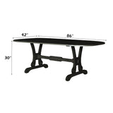 House Beatrice Dining Table in Charcoal 68810 - Ornate Home