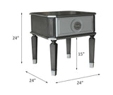 House Beatrice End Table in Charcoal - Ornate Home