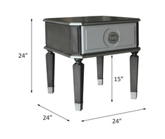 House Beatrice End Table in Charcoal - Ornate Home