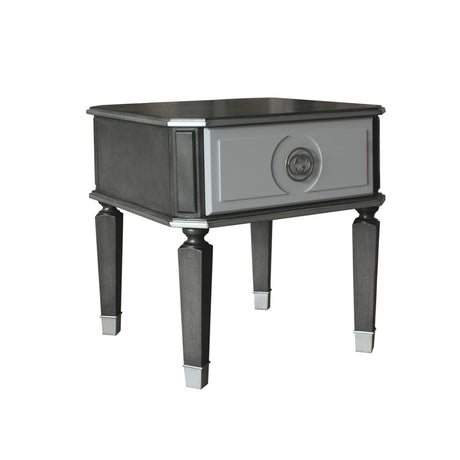 House Beatrice End Table in Charcoal - Ornate Home