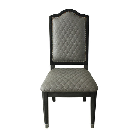 House Beatrice Side Chair in Charcoal (Set of 2) 68812 - Ornate Home