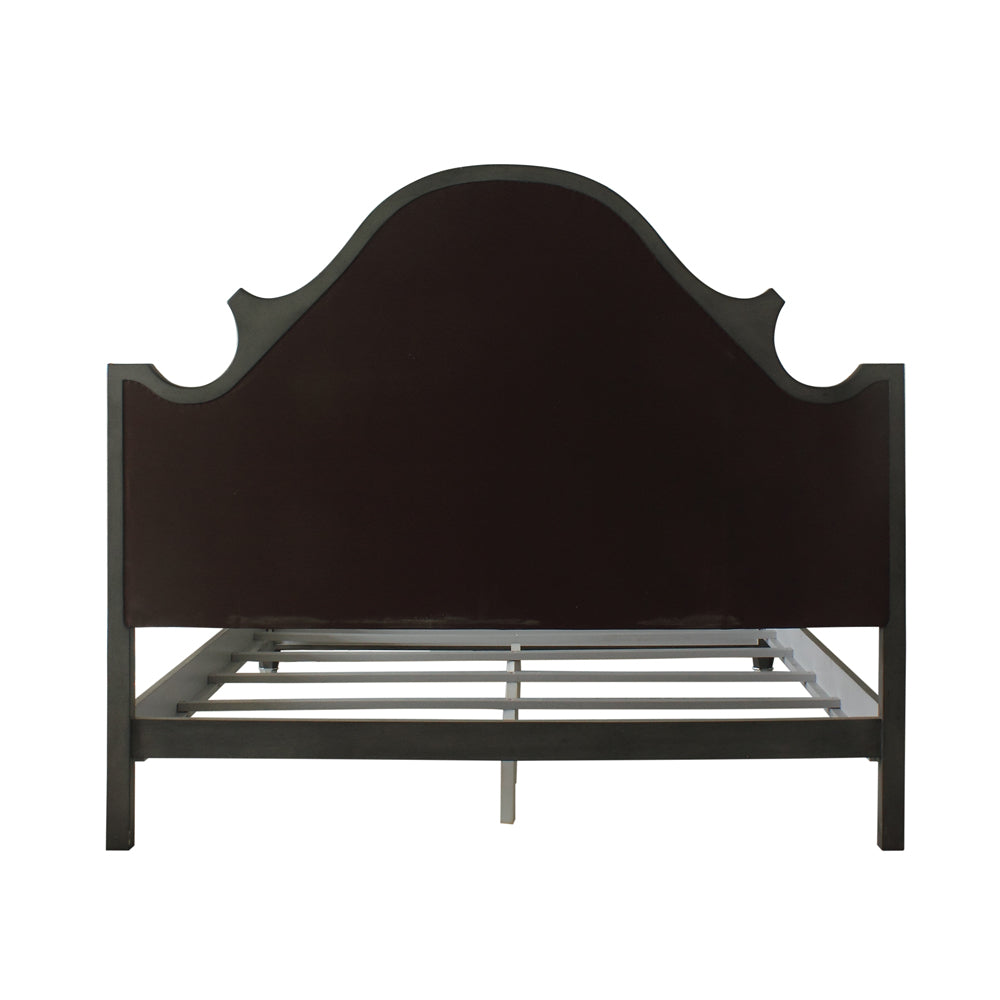House Beatrice Two Tone Beige/Charcoal/Light Gray Queen Bed - Ornate Home
