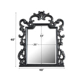 House Delphine Mirror in Charcoal - Ornate Home