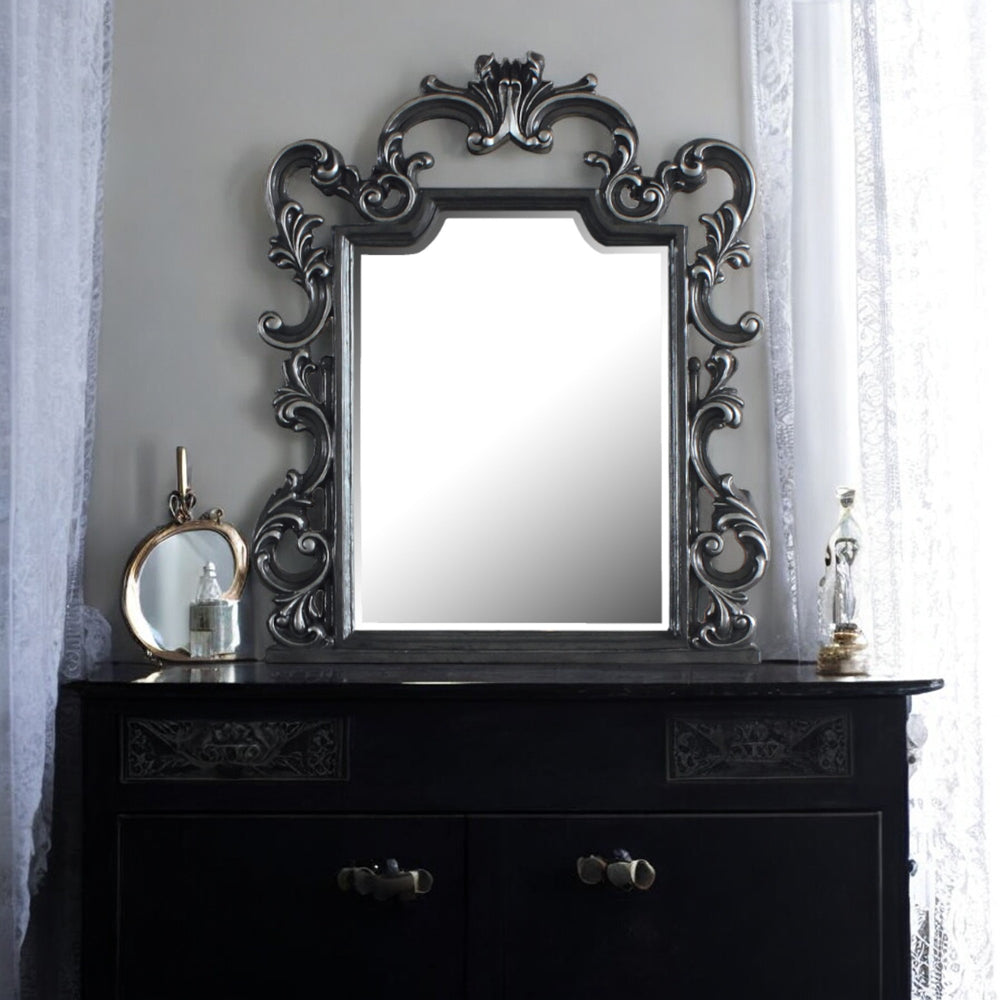 House Delphine Mirror in Charcoal - Ornate Home