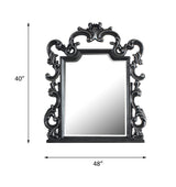 House Delphine Mirror in Charcoal - Ornate Home