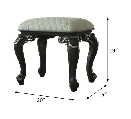 House Delphine Vanity Stool in Charcoal - Ornate Home