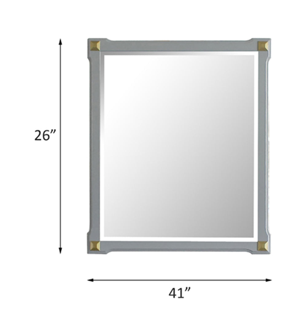 House Marchese Mirror in Pearl Gray - Ornate Home