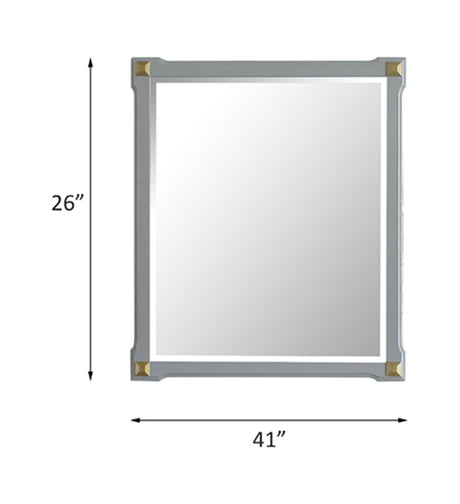 House Marchese Mirror in Pearl Gray - Ornate Home