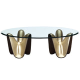 Houston Brushed Gold Cocktail Table - Ornate Home