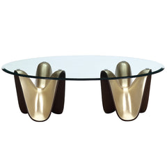 Houston Brushed Gold Cocktail Table - Ornate Home