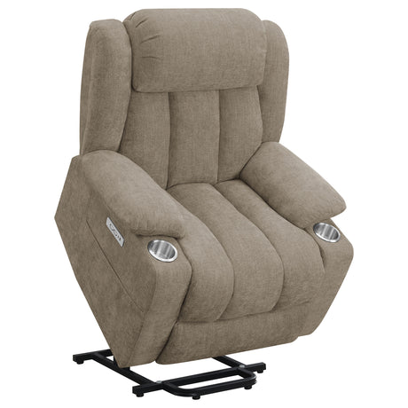 Houston Camel Power Lift Recliner - Ornate Home
