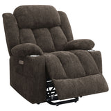 Houston Dark Brown Power Lift Recliner - Ornate Home