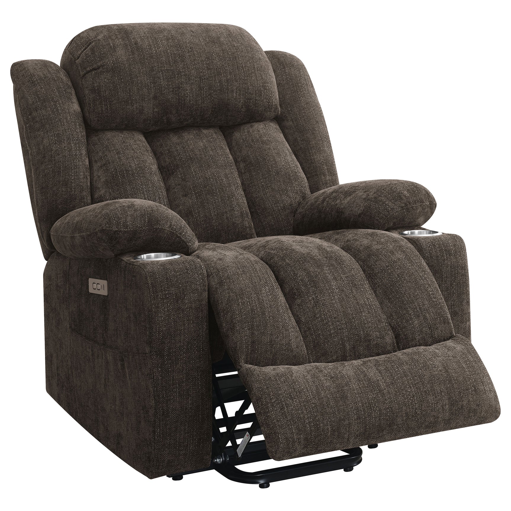 Houston Dark Brown Power Lift Recliner - Ornate Home