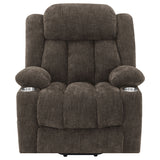 Houston Dark Brown Power Lift Recliner - Ornate Home