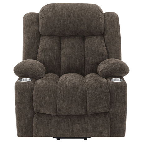 Houston Dark Brown Power Lift Recliner - Ornate Home