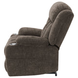 Houston Dark Brown Power Lift Recliner - Ornate Home