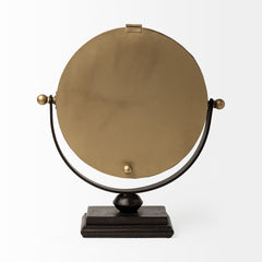 Houston Gold Metal Half Moon Base Table Clock - Ornate Home