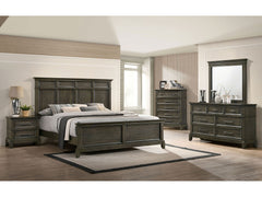 Houston Gray 5 Pc. Queen Bedroom Set w/ 2NS - Ornate Home