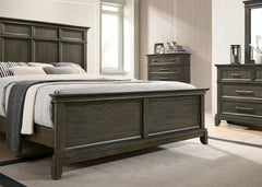 Houston Gray 5 Pc. Queen Bedroom Set w/ 2NS - Ornate Home