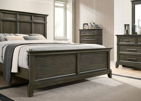 Houston Gray 5 Pc. Queen Bedroom Set w/ Chest - Ornate Home