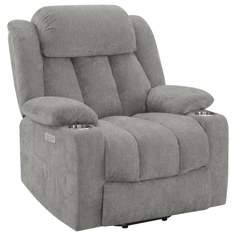 Houston Grey Power Lift Recliner - Ornate Home